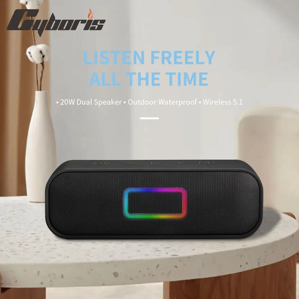 Apple Music Audio Quality - Bölünmüş kablosuz Bluetooth hoparlör 20W yüksek